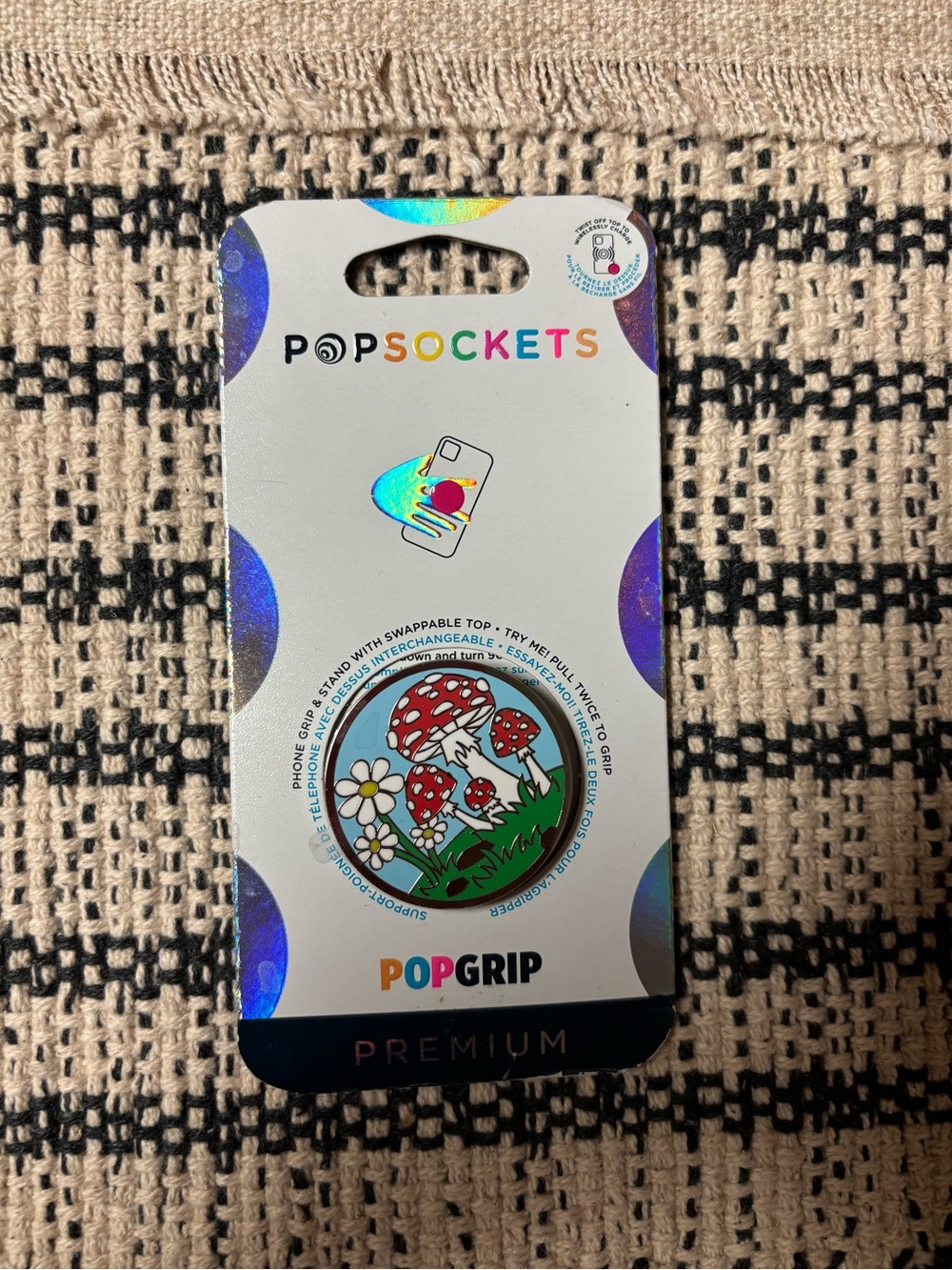 PopSockets PopGrip Phone Grip with Red Mushroom Design